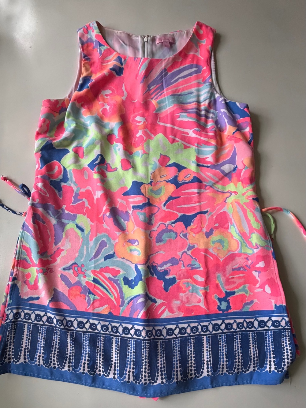 Lilly Pulitzer Donna Romper Dress Built In Shorts Floral Size 16